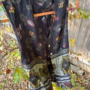 Vintage Black and Yellow Button Down Shirt